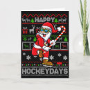 Search for funny hockey christmas cards Santa