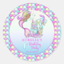 Search for little girl birthday party stickers Under the sea