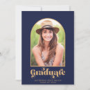 Search for blue and gold graduation invitations Boho arch