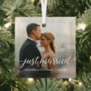 Search for just married christmas tree decorations Elegant script