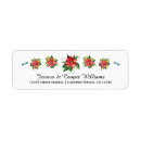 Search for poinsettia return address labels Traditional
