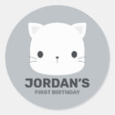 Search for cute cat birthday stickers Boy