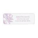 Search for lavender flower return address labels Feminine