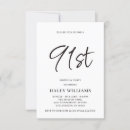 Search for 91st birthday invitations Modern