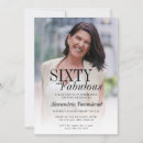 Search for sixty and fabulous invitations Black and white