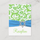 Search for lime green damask invitations Blue