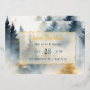 Search for forest wedding save the dates Evergreen trees