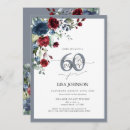 Search for elegant blue 60th birthday invitations Typography