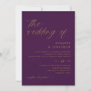 Search for plum and gold wedding invitations Modern