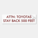 Search for toyota bumper stickers Brake