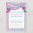 Search for welcome to the world baby shower invitations Pink