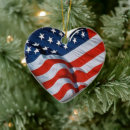 Search for red heart christmas tree decorations Patriotic