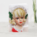 Search for vintage lady christmas cards Holly