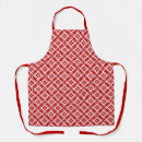 Search for flower red aprons Red and white