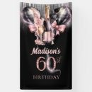 Search for sixtieth birthday party banners Black