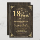 Search for rustic 18th birthday invitations Retro