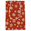 Search for red and white snowflakes gift bags Elegant