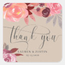 Search for rustic thank you wedding stickers Watercolor floral