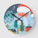 Search for santa clocks Christmas tree