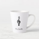 Search for treble clef mugs Black and white