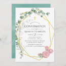 Search for rose confirmation invitations Pink