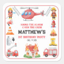 Search for fire and rescue stickers Red fire truck