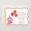 Search for owl 1st birthday invitations Party