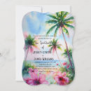 Search for hawaiian beach wedding invitations Hibiscus