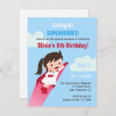 Search for girl superhero birthday invitations Cute