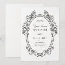 Search for elegant vintage invitations Black and white