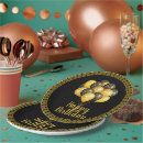 Search for black and gold paper plates Celebration