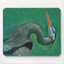 Search for heron mousepads Great blue heron