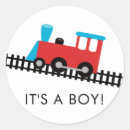 Search for baby shower train stickers Red