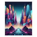 Search for neon city posters Cyberpunk cityscape