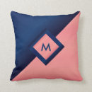 Search for navy blue and coral cushions Geometric