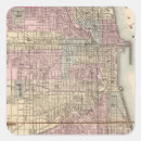 Search for map of chicago stickers Coloured