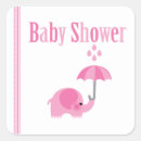 Search for elephant girl baby shower stickers Adorable
