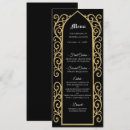 Search for gold border wedding menus Black and gold