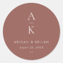 Search for pink monogram wedding stickers Trendy