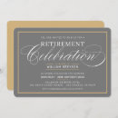 Search for elegant retirement invitations Sophisticated