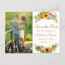 Search for sunflower save the date postcards Watercolor sunflower floral