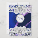 Search for blue damask wedding invitations Pretty