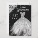 Search for black lace invitations Silver