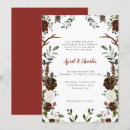 Search for red feathers wedding invitations Rustic