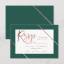 Search for emerald green and gold wedding rsvp cards Typography