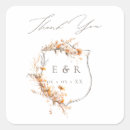 Search for floral monogram wedding stickers Crest