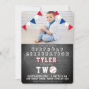 Search for baseball 2nd birthday invitations Two