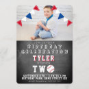 Search for baseball 2nd birthday invitations Two