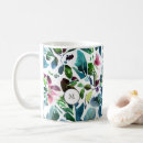 Search for flower monogram mugs Watercolor