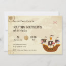 Search for treasure invitations Nautical